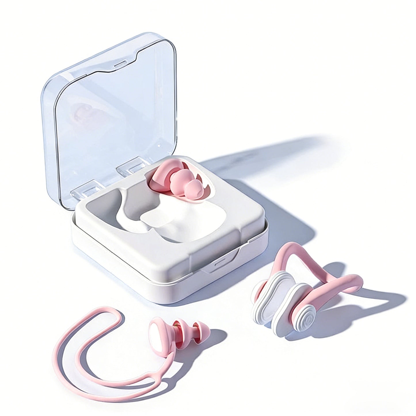 Professional Waterproof Swimming Earplugs and Nose Clip Set
